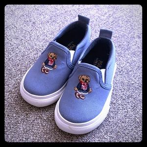 Polo Ralph Lauren French Blue Carlee Bear loafers